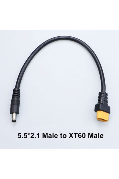 choice2 5521 M to XT60 M XT60 Plug Male Female Connector to DC 5525/DC5521 Ba...