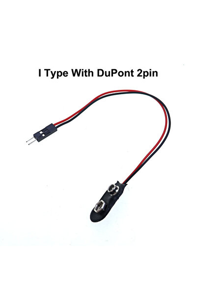 Choice1 5pcs I Type DuPont 5/10pcs I/T Type 9V Battery Buckle Connector W/ Al...