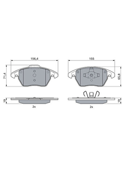 Bosch Σετ τακάκια φρένων, δισκόφρενο 0 986 424 825