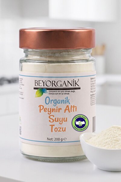 BEYORGANİK Organik Peynir Altı Suyu Tozu 200gr (PESTİSİT ANALİZLİ)