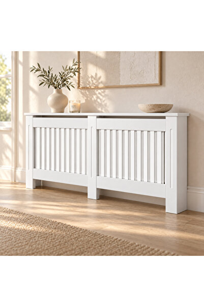 MAPROFI Masca pentru Calorifer MAPROFI, PREMIUM 3XL 203x82x21.5 cm, MDF Vopsit de 21 mm, Friendly pentru Casa Birou, Calitate Superioara, Alb lucios