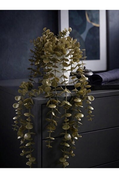 Lilac Home Gold Okaliptus 45 Cm New Collection Beyaz Elmas Saksıda Yapay Sark...