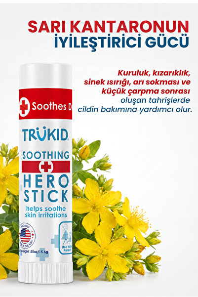 Trukid Hero Stick Büyük Boy Anlık Yatıştırıcı Bakım Stick 15,6 gr | Kuruluk ve Tahriş Bakımı