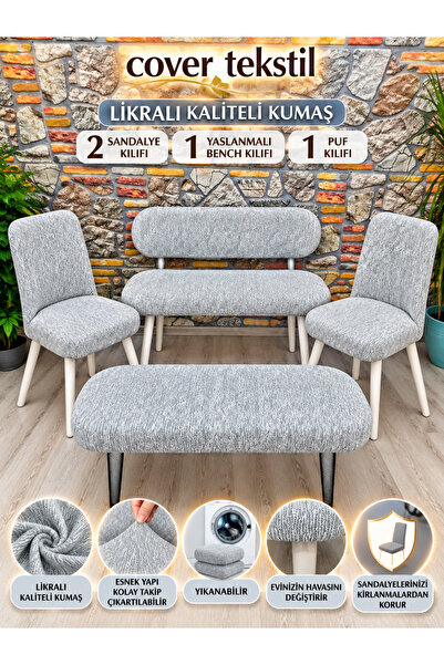 COVER TEKSTİL Bench Cover Suit Jacquard Fabric