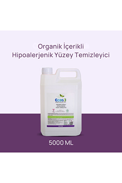 Ecos3 Organik İçerikli Yüzey Temizleyici, Vegan Sertifikalı, Hipoalerjenik, E...