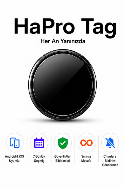 HBB-K Hapro Tag 2 Ios & Android Uyumlu Airtag Akıllı Gps Takip Cihazı