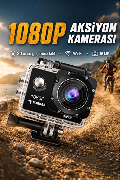 Torima Aksiyon Kamerası 4K Ultra Hd Wifi Su Geçirmez Kamera AC01 Siyah
