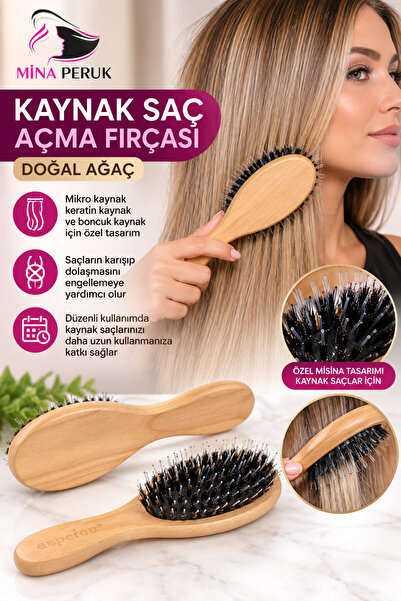 Esperer Profesyonel Mikro Kaynak Saç Açma Tarak Fırçası - Keratin ve Boncuk K...