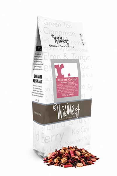 WildWest Rhubarb Cocktail Meyve Çayı 200 g Paket - Gurme Dökme Meyve Harmanı