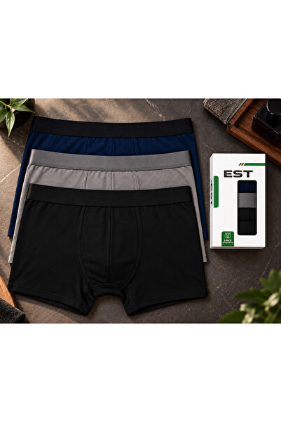 Erkek 3’lü Boxer – Yumuşak ve Esnek Kumaş