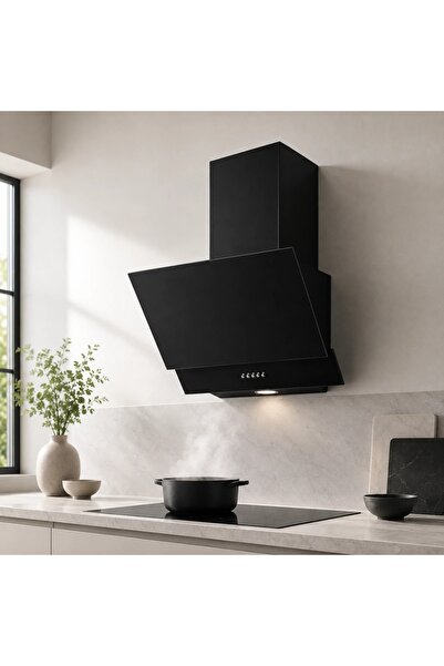 Proff Hotă decorativă Gemini Mecca, 60 cm, max. 695 m³/h, clasa C, LED, sticlă neagră