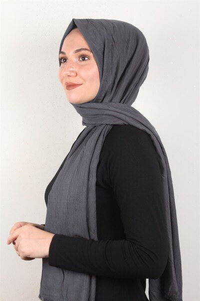 Eşarppark Bambu Kraşlı Şal 2724-79 Antrasit