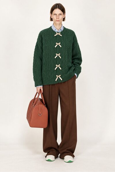 Touché Privé Tricot Cardigan with Bow Detail