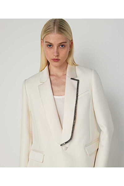 Machka ASİMETRİK İŞLEMELİ KREP BLAZER