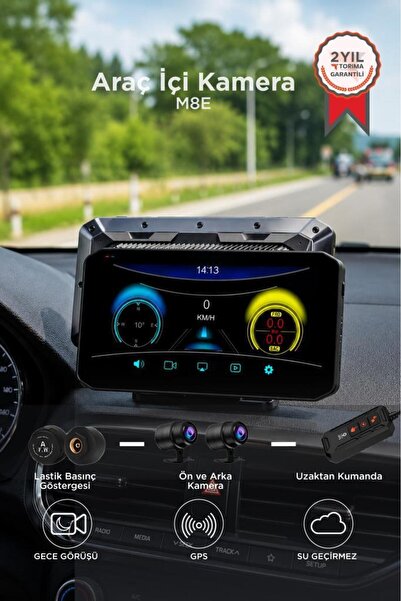 Torima Araç İçi Kamera Ultra Hd Wifi Basınç Göstergeli Carplay Ön ve Arka Mot...