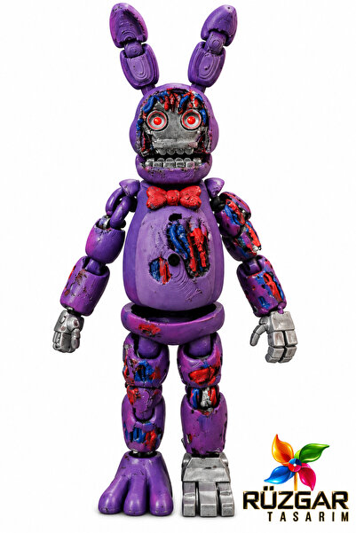 Rüzgar Tasarım Fnaf Five Nights at Freddy's Withered Bonnie Fnaf Eklemli Oyuncak