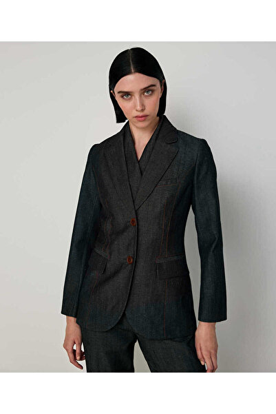Machka YÜNLÜ VE KONTRAST DİKİŞLİ BLAZER