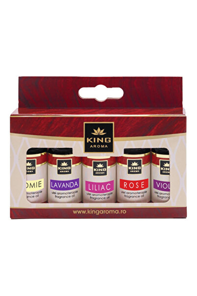 KingAroma Pachet 5 uleiuri parfumate aromaterapie KING Aroma FLORAL, 10 ml