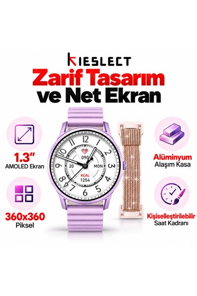 Kieslect Lora Mor Sesli Asistan Ve Arama Özellikli Akıllı Saat