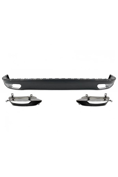 tuningset Difuzor bară spate cu ornamente de eșapament, compatibil cu Audi A8...