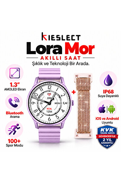 Kieslect Lora Mor Sesli Asistan Ve Arama Özellikli Akıllı Saat