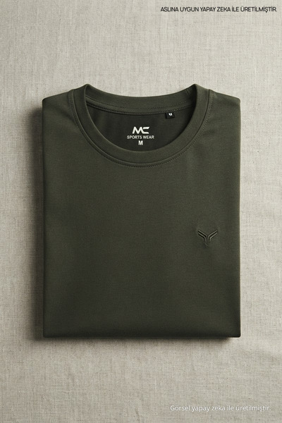 Maccali Ανδρικό μπλουζάκι Trend Crew Neck Basic Khaki