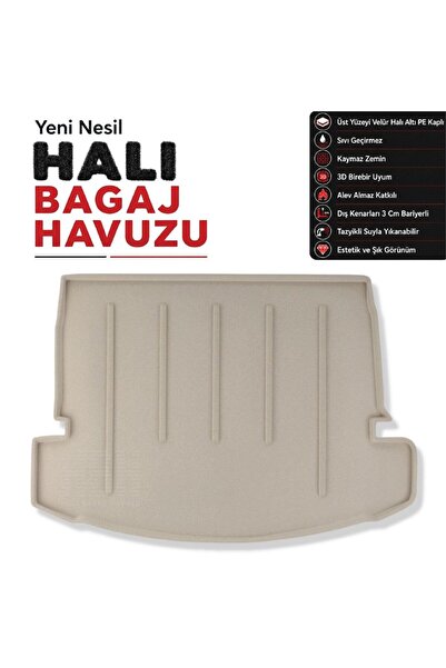 öz-iş Nissan X-Trail T32 Halı Bagaj Havuzu (2013-2017 Arası) (BEJ)