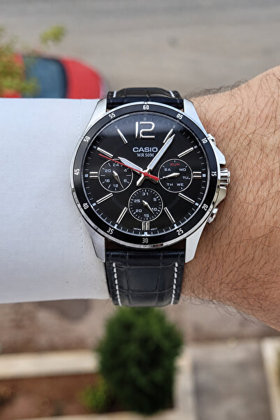 Casio Kasası Metalik Kordonu Siyah Renk Göstergeli Fonksiyonel 2 Yıl Garantil...