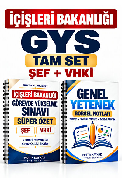 Pratik Kaynak Yayınları 2026 İçişleri Bakanlığı GYS Şef VHKİ Süper Özet + Gen...