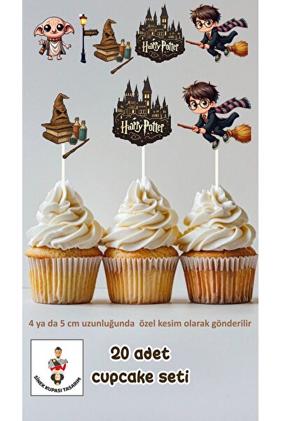 Sinek Kupası Tasarım Harry Potter Temalı Konsept Kürdanlı Cupcake Süsü Doğum ...