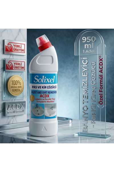 950ML Pas ve Kir Çözücü Ultra Güçlü Tuvalet ve Lavabo Taşı Temizleyici Beyazlatıcı Etki