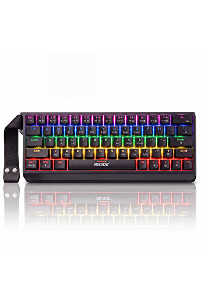 NETSTAT Tastatura Mecanica Gaming NETSTAT®, Tastatura Wireless 2.4GHz, Blueto...