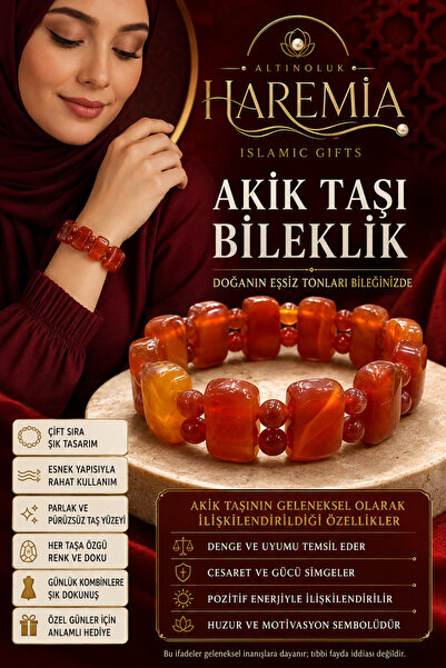 Altınoluk Haremia سوار من حجر العقيق الطبيعي - مزيج أنيق من الأناقة والطبيعة