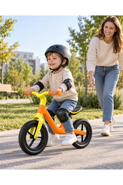 NO BRAND Bicicletă de echilibru pentru copii, Portocaliu