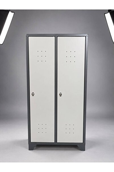 AFE DEKOR 2 Kapaklı Çelik Soyunma Dolabı 33x77x169 cm – İkili Metal Personel ...