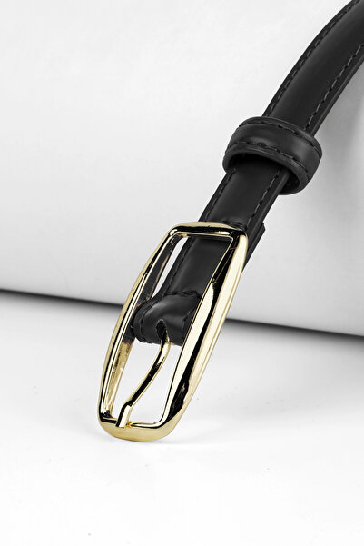 marisha Women's Thin Oval Gold Buckle Belt – Stylish Dress and Trouser Belt