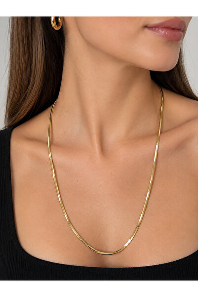XUPING JEWELRY TuelaTaki /Xuping Jewelry Minimal Zincir Kolye 14 Ayar Renginde