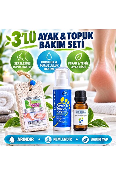 Yelken Baharat 3'lü Ayak Bakım Seti – %10 Üre Ayak & Topuk Kremi 100 ml + Aya...