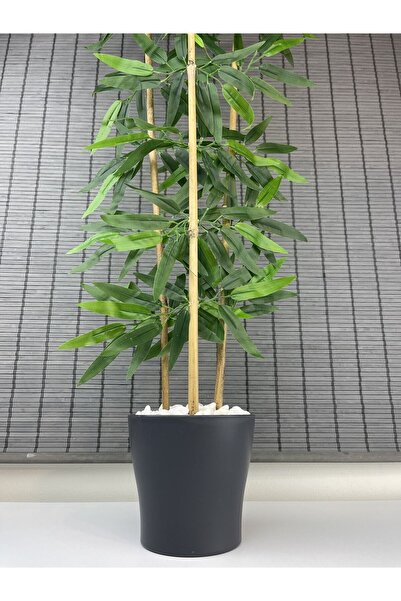 Bahçem Dekoratif Yapay Yapraklı 3 Gövde Bambu Ağacı 110cm