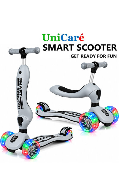 UniCare Smart Çocuk Scooter Oturaklı Ledli Işıklı 3 Tekerlekli Scooter 1 Ve 5...