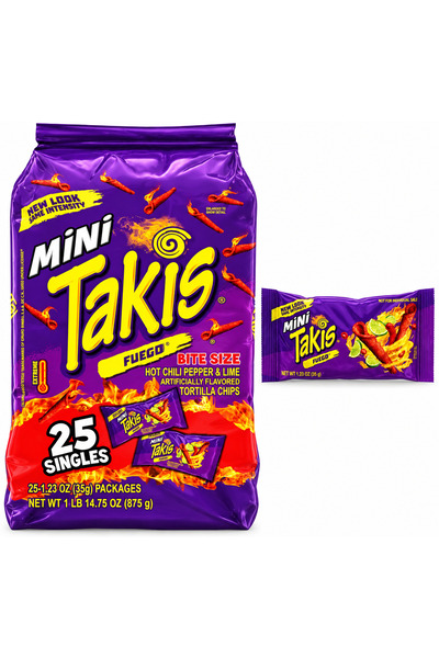Takis رقائق تورتيلا ميني تاكيس فويغو Mini Fuego25 عبوة *35g