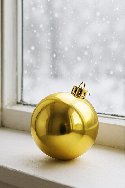 BeySüS Christmas Pine Tree Ornament Cute Ball 15 cm Gold