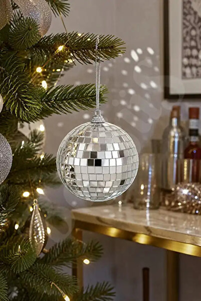 BeySüS Christmas Pine Tree Ornament Mirrored Disco Ball 10 cm