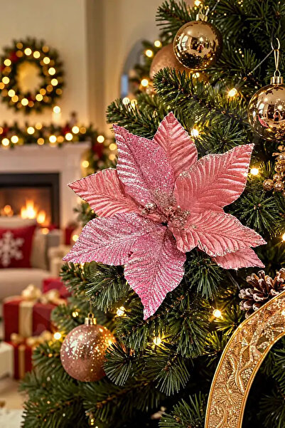 BeySüS Rosegold Christmas Flower - Pine Tree Ornament Ata