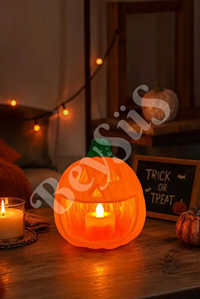 BeySüS Halloween Orange Candle Pumpkin