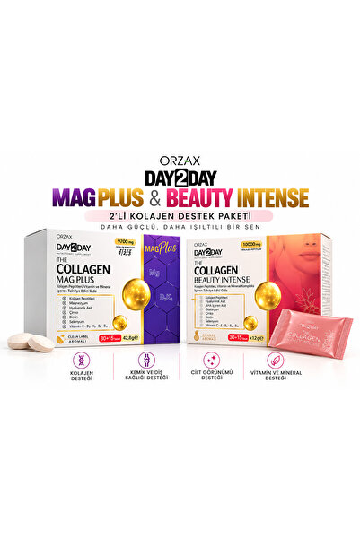 DAY2DAY Mag Plus & Beauty Intense 2’li Kolajen Destek Paketi