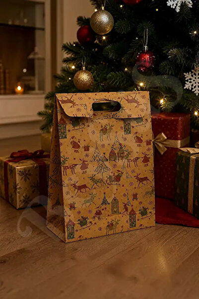 BeySüS New Year's Kraft Bags with Tape, Pack of 2