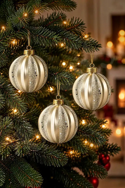 BeySüS Christmas Pine Tree Ornament Shiny Special Yakamoz Gold Holiday Cici T...