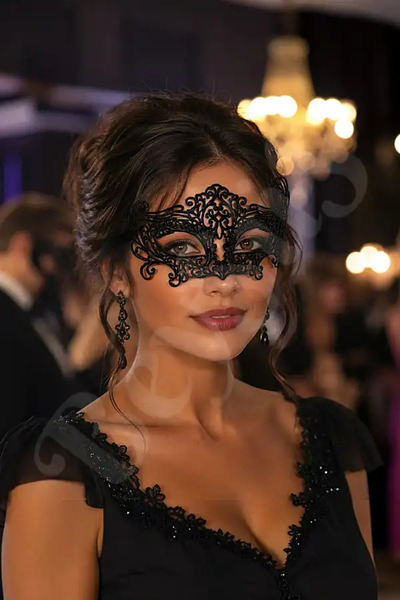 BeySüS Siyah Dantel Temalı Parti Balo Maske