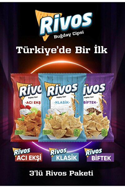 Haşiroğlu Rivos Buğday Cipsi 3lü Efsane Lezzeti